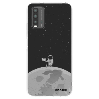 Picasee silikonowe czarne etui na Xiaomi Redmi 9T - Astronaut