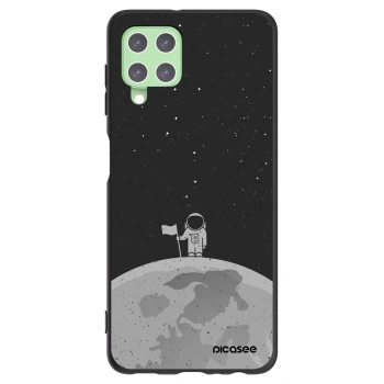 Picasee silikonowe czarne etui na Samsung Galaxy A22 A225F 4G - Astronaut
