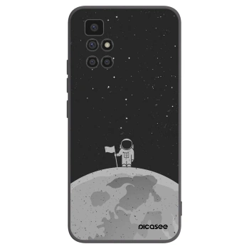 Picasee silikonowe czarne etui na Xiaomi Redmi 10 - Astronaut