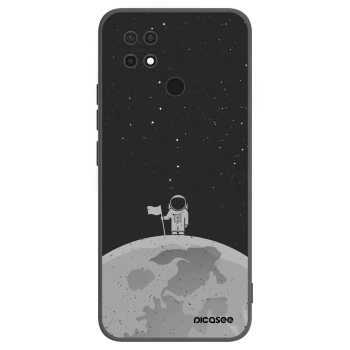 Picasee silikonowe czarne etui na Xiaomi Redmi 10C - Astronaut