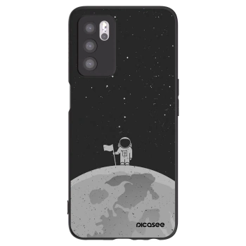 Picasee silikonowe czarne etui na OPPO A16 - Astronaut
