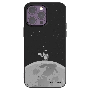 Picasee silikonowe czarne etui na Apple iPhone 14 Pro Max - Astronaut