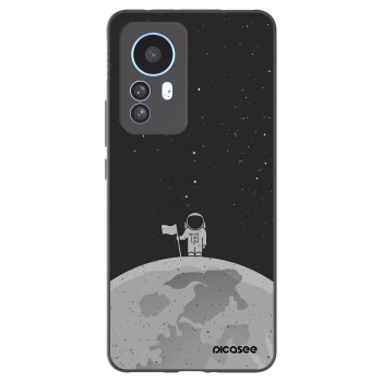 Picasee silikonowe czarne etui na Xiaomi 12T Pro - Astronaut