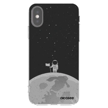 Picasee silikonowe przeźroczyste etui na Apple iPhone X/XS - Astronaut