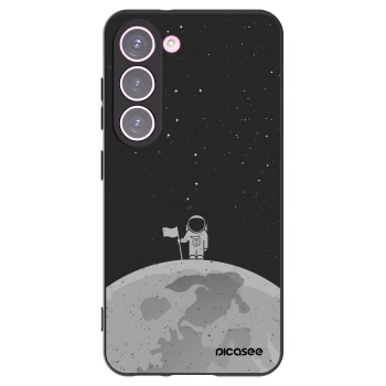 Picasee silikonowe czarne etui na Samsung Galaxy S23 5G - Astronaut