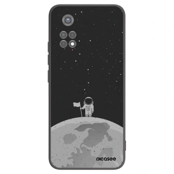 Picasee silikonowe czarne etui na Xiaomi Redmi Note 11S 5G - Astronaut