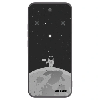 Picasee silikonowe czarne etui na Honor Magic5 Lite 5G - Astronaut