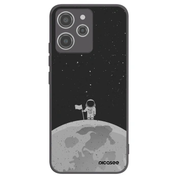 Picasee silikonowe czarne etui na Xiaomi Redmi 12 4G - Astronaut