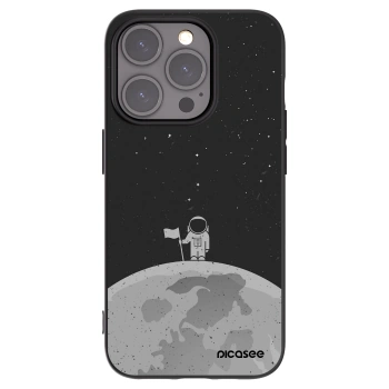 Picasee silikonowe czarne etui na Apple iPhone 15 Pro - Astronaut