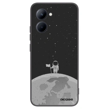 Picasee silikonowe czarne etui na Realme C33 (2023) - Astronaut