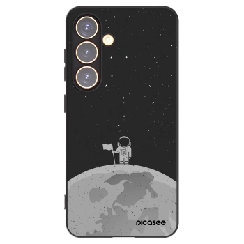 Picasee silikonowe czarne etui na Samsung Galaxy S24 S921B 5G - Astronaut