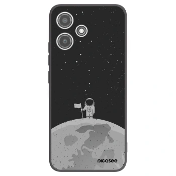 Picasee silikonowe czarne etui na Xiaomi Redmi 12 5G - Astronaut