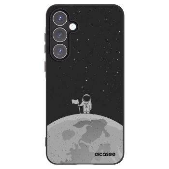 Picasee silikonowe czarne etui na Samsung Galaxy A55 5G A556B - Astronaut