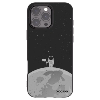 Picasee silikonowe czarne etui na Apple iPhone 16 Pro Max - Astronaut