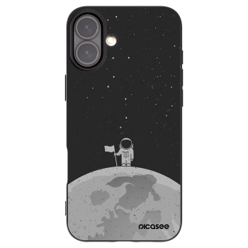 Picasee silikonowe czarne etui na Apple iPhone 16 Plus - Astronaut
