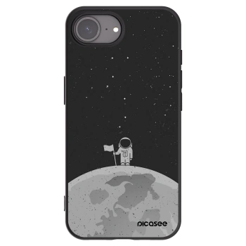 Picasee silikonowe czarne etui na Apple iPhone 16e - Astronaut