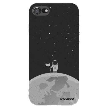 Picasee silikonowe przeźroczyste etui na Apple iPhone 7 - Astronaut