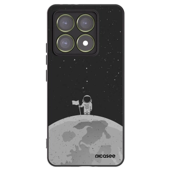 Picasee silikonowe czarne etui na Xiaomi 14T - Astronaut