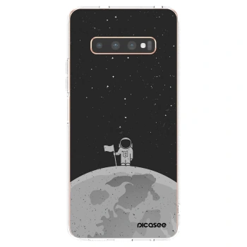 Picasee silikonowe przeźroczyste etui na Samsung Galaxy S10 Plus G975 - Astronaut