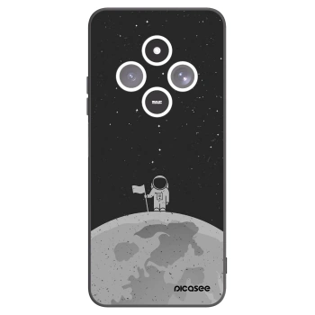 Picasee silikonowe czarne etui na Xiaomi Redmi 14C - Astronaut