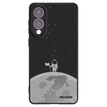 Picasee silikonowe czarne etui na Samsung Galaxy S25 Edge 5G - Astronaut