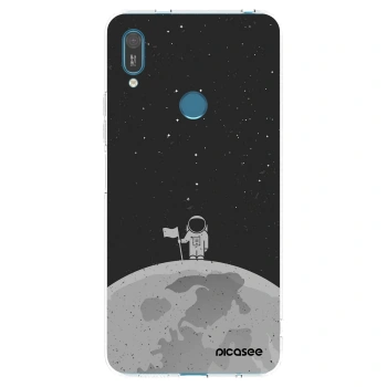 Picasee silikonowe przeźroczyste etui na Huawei Y7 2019 - Astronaut
