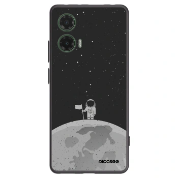 Picasee silikonowe czarne etui na Motorola Moto G35 5G - Astronaut