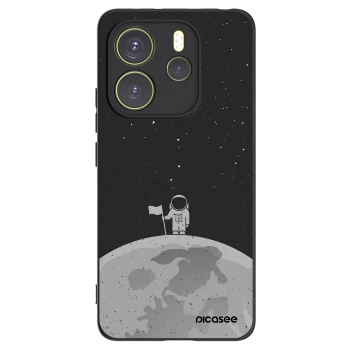 Picasee silikonowe czarne etui na Xiaomi Redmi Note 14 4G - Astronaut