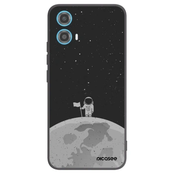 Picasee silikonowe czarne etui na Motorola Moto G34 5G - Astronaut