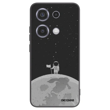 Picasee silikonowe czarne etui na Xiaomi Redmi Note 14S - Astronaut