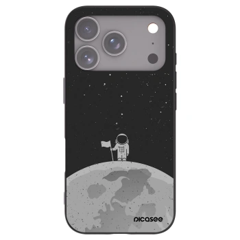 Picasee silikonowe czarne etui na Apple iPhone 17 Pro - Astronaut