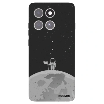 Picasee silikonowe czarne etui na Motorola Edge 60 Pro - Astronaut