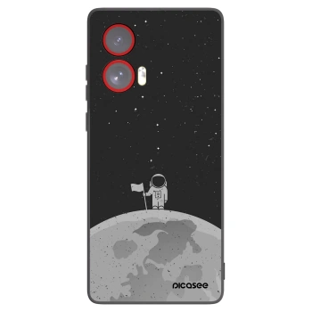 Picasee silikonowe czarne etui na Motorola Edge 50 Fusion - Astronaut