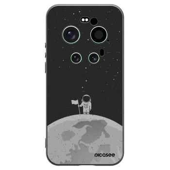 Picasee silikonowe czarne etui na Xiaomi 17 Ultra - Astronaut