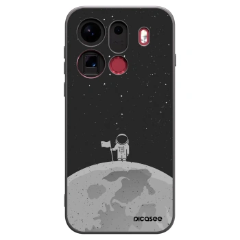 Picasee silikonowe czarne etui na OPPO Find X9 Pro - Astronaut