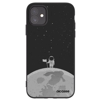 Picasee silikonowe czarne etui na Apple iPhone 11 - Astronaut