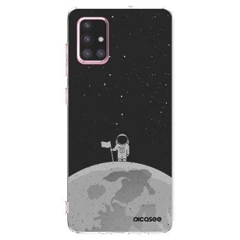 Picasee silikonowe przeźroczyste etui na Samsung Galaxy A71 A715F - Astronaut
