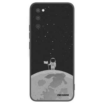 Picasee silikonowe czarne etui na Samsung Galaxy S20 G980F - Astronaut