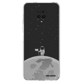 Picasee silikonowe przeźroczyste etui na Xiaomi Redmi Note 9 Pro - Astronaut