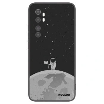 Picasee silikonowe czarne etui na Xiaomi Mi Note 10 Lite - Astronaut