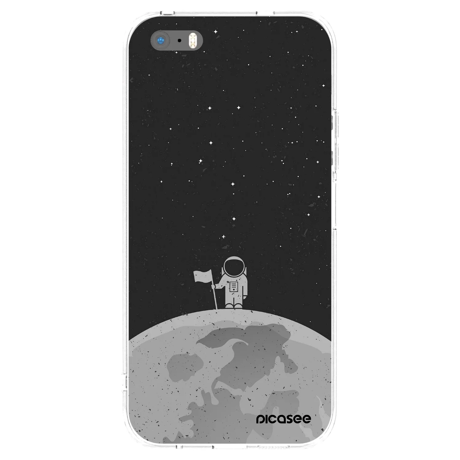 Picasee silikonowe przeźroczyste etui na Apple iPhone 5/5S/SE - Astronaut