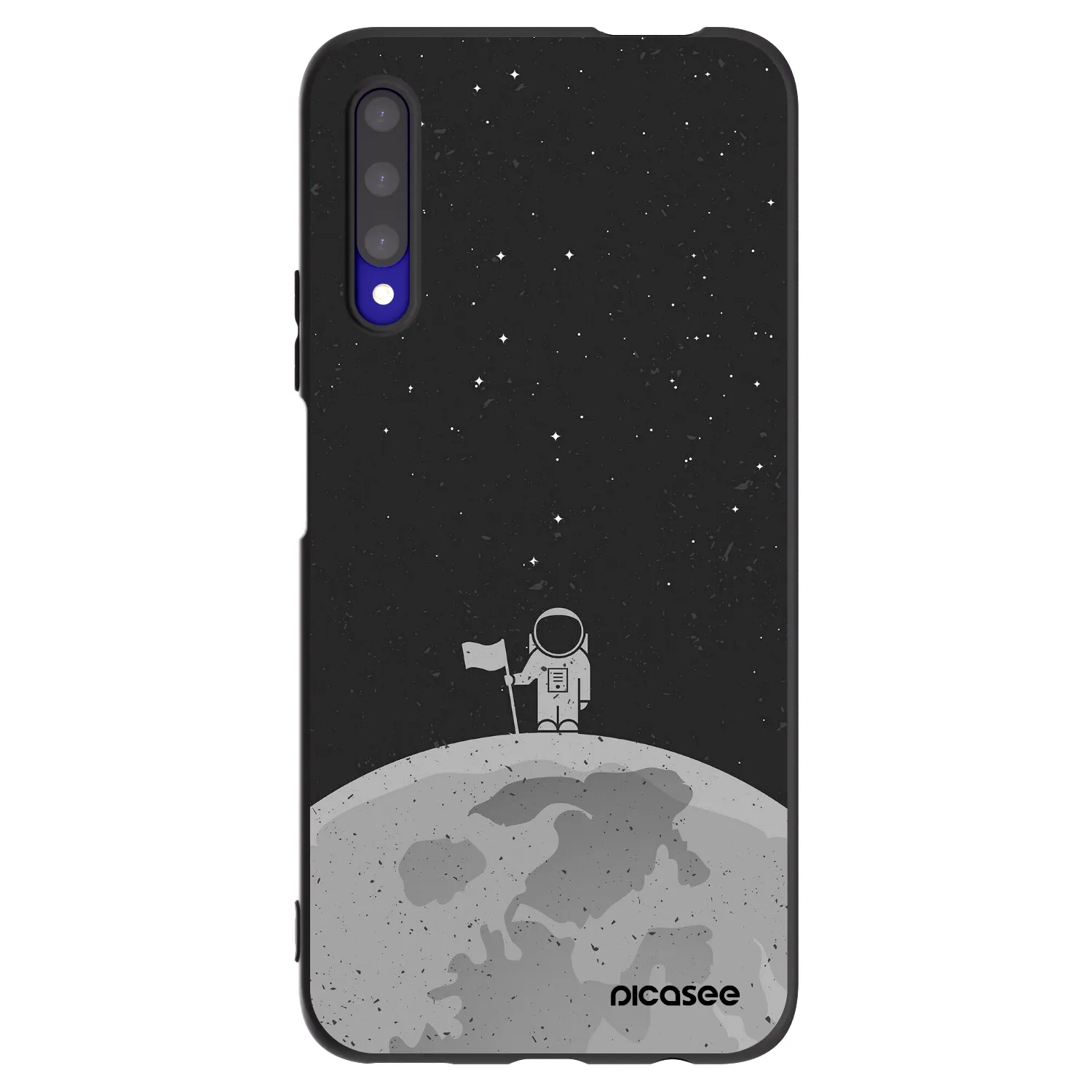 Picasee silikonowe czarne etui na Honor 9X Pro - Astronaut
