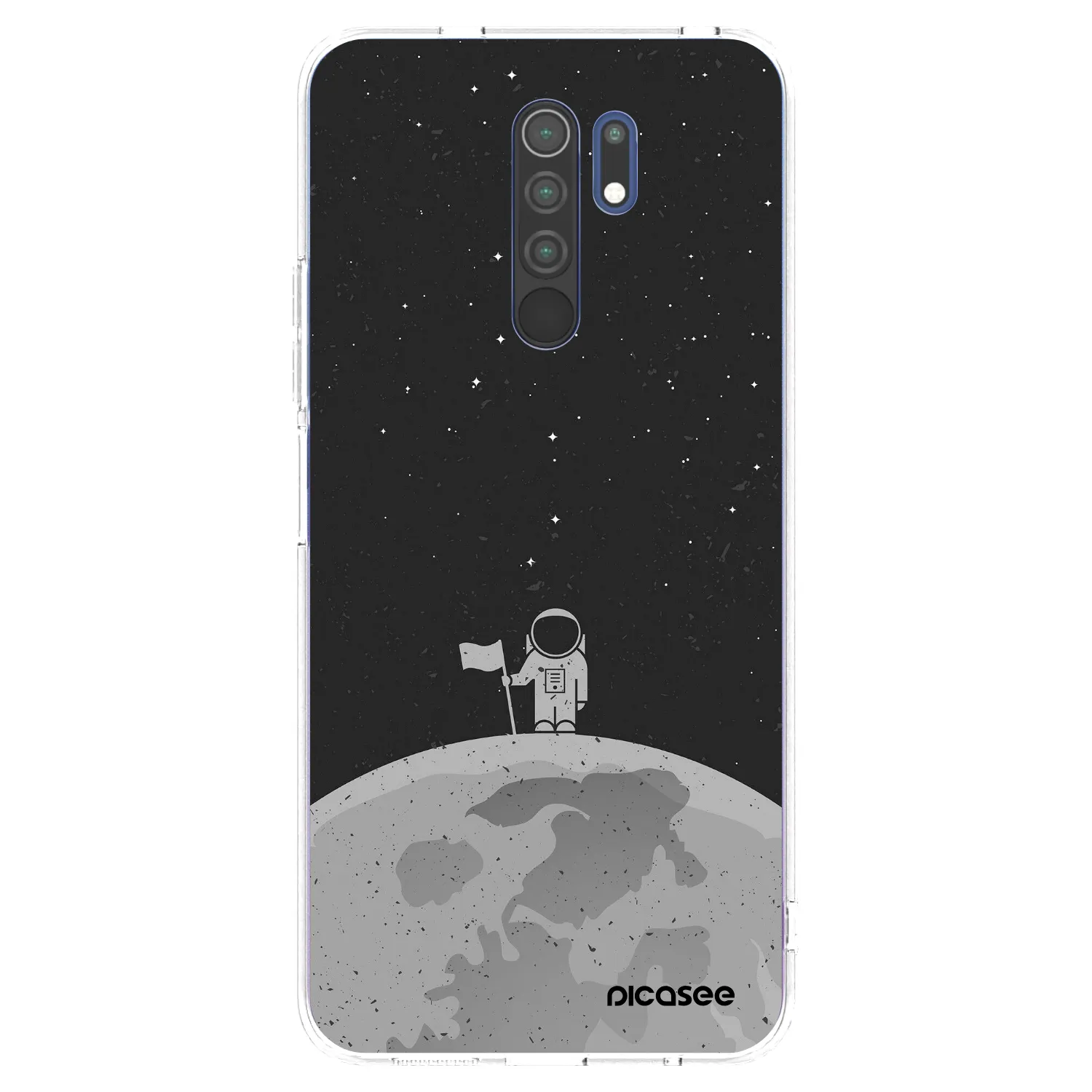 Picasee silikonowe przeźroczyste etui na Xiaomi Redmi 9 - Astronaut