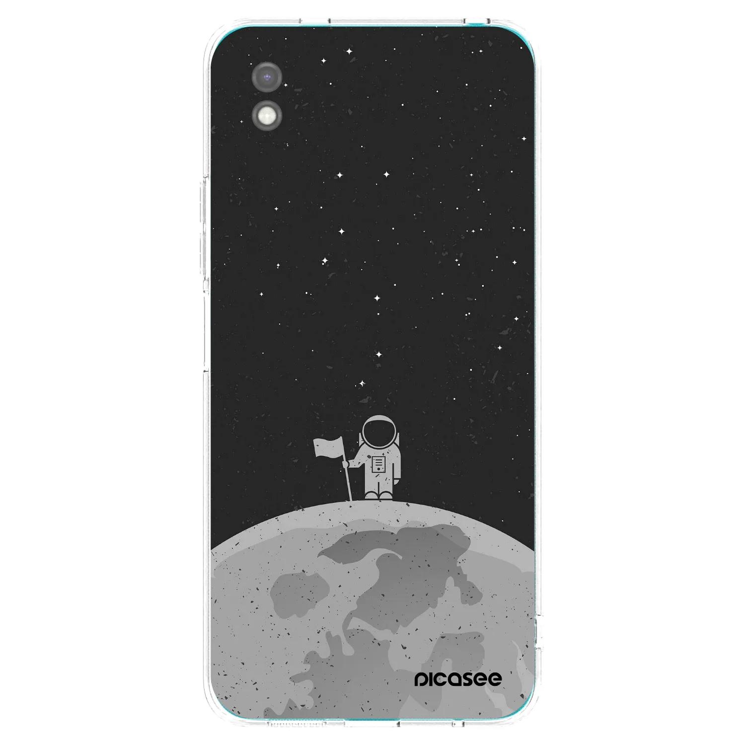 Picasee silikonowe czarne etui na Xiaomi Redmi 9A - Astronaut