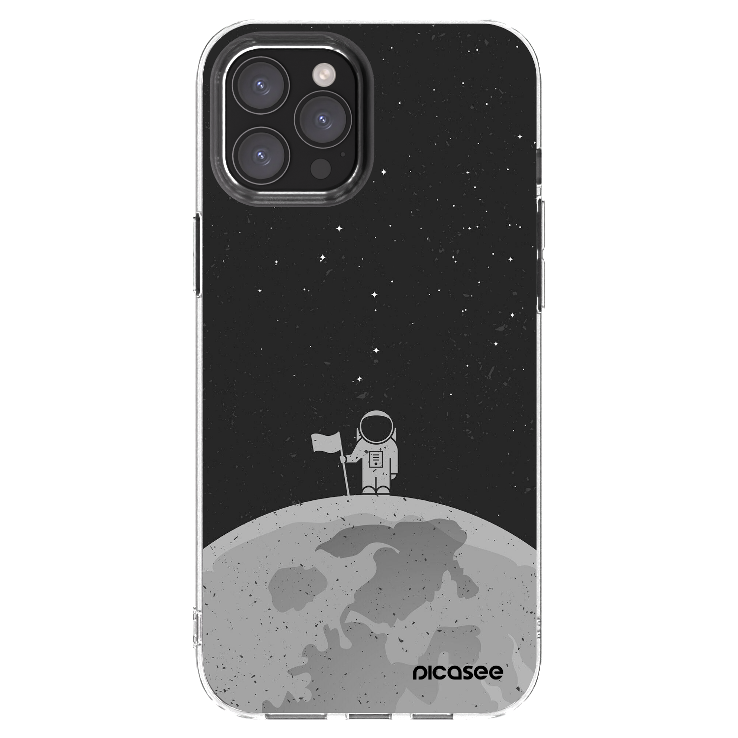 Picasee silikonowe przeźroczyste etui na Apple iPhone 12 Pro Max - Astronaut