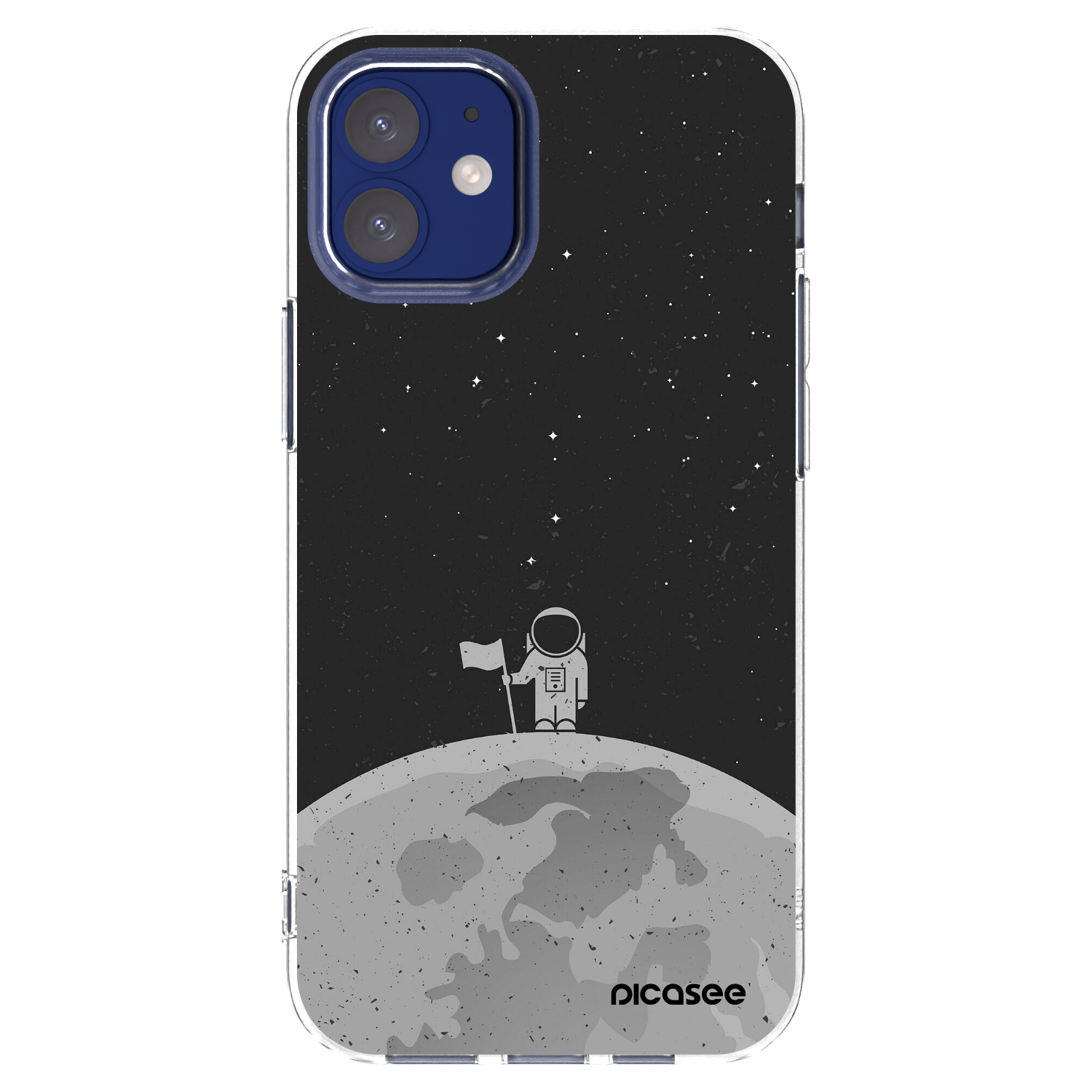 Picasee silikonowe przeźroczyste etui na Apple iPhone 12 mini - Astronaut