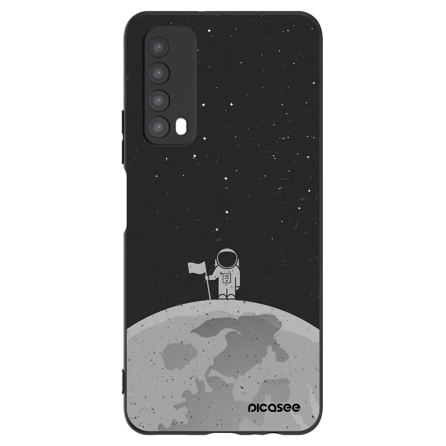Picasee silikonowe czarne etui na Huawei P Smart 2021 - Astronaut
