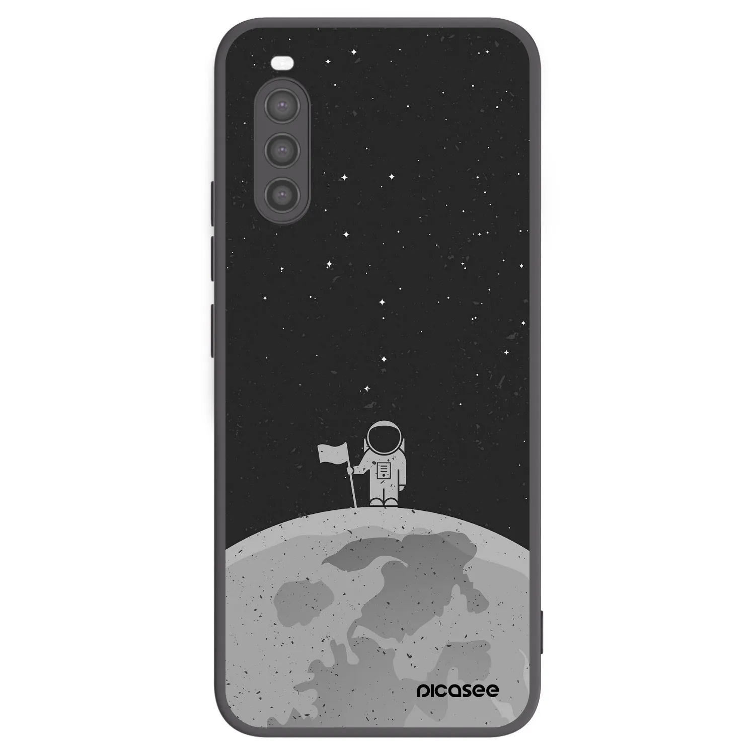 Picasee silikonowe czarne etui na Sony Xperia 10 II - Astronaut