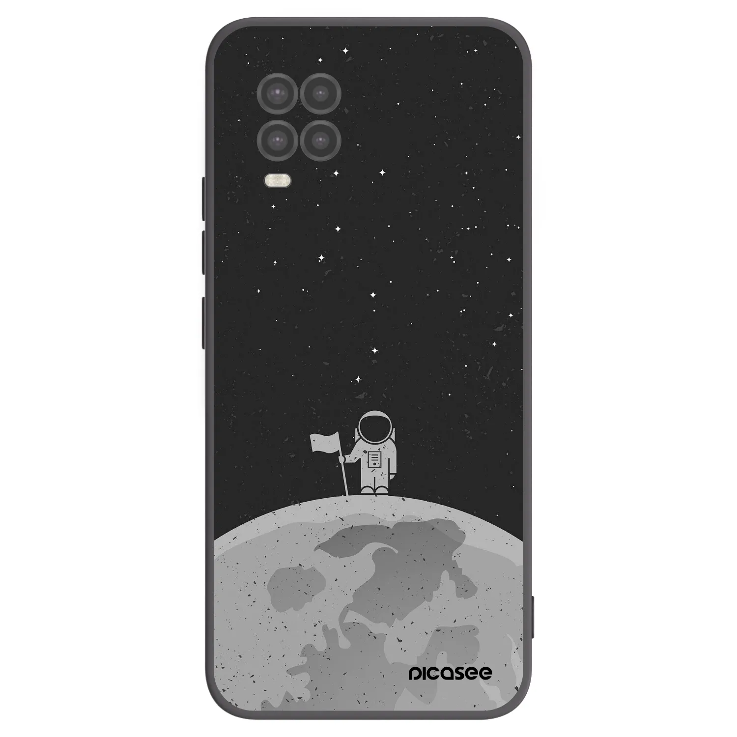 Picasee silikonowe czarne etui na Xiaomi Mi 10 Lite - Astronaut