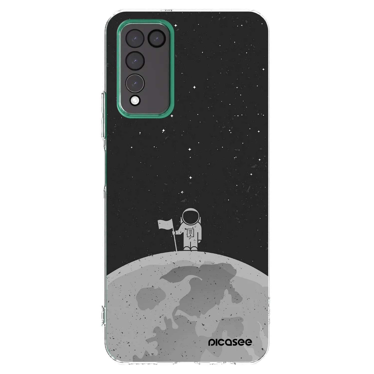 Picasee silikonowe przeźroczyste etui na Honor 10X Lite - Astronaut